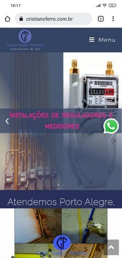 Site Cristiano Ferro Instalações de Gás